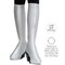 White Costume Boot Covers - Groovy Disco White Fabric 70s Hippie Fake Boots for Women and Girls Costumes